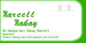 marcell makay business card